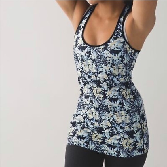 Lululemon Cool Racerback Tank Crosscourt Petal size 4 RS - Picture 1 of 6